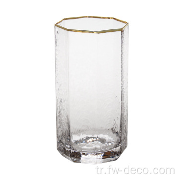 Altın jantlı Highball Glass